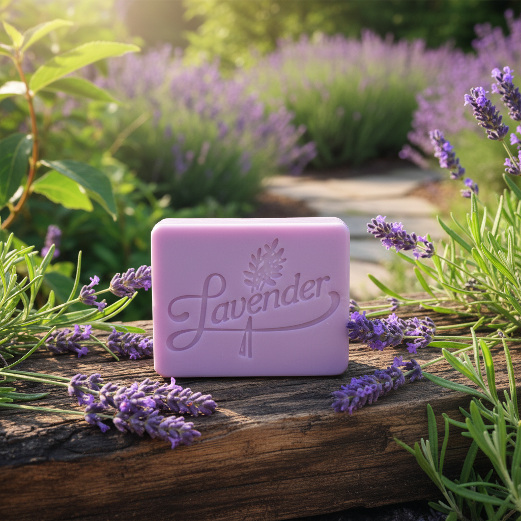 Lavender Soap Garden Setting