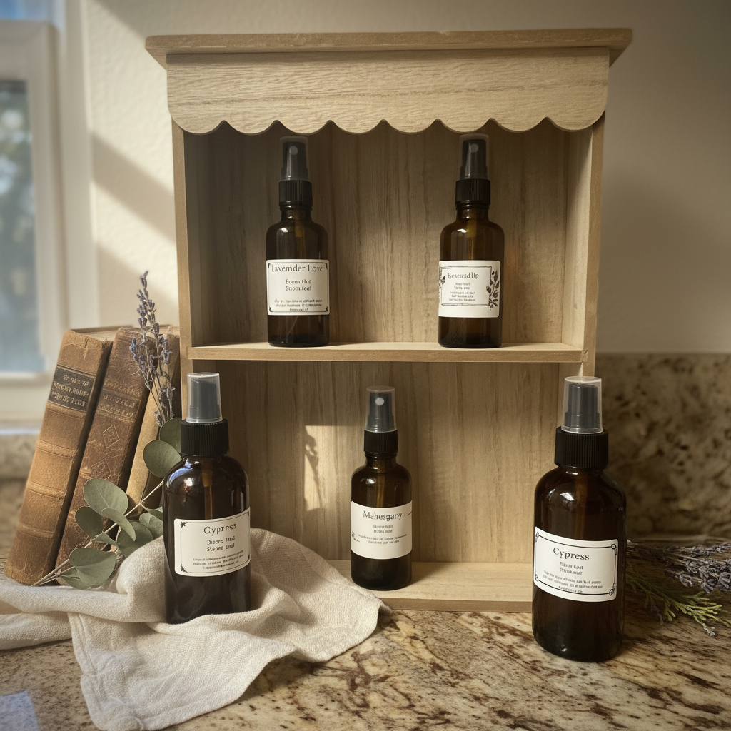 Lifestyle wooden shelf display