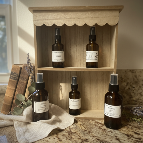 Lifestyle wooden shelf display