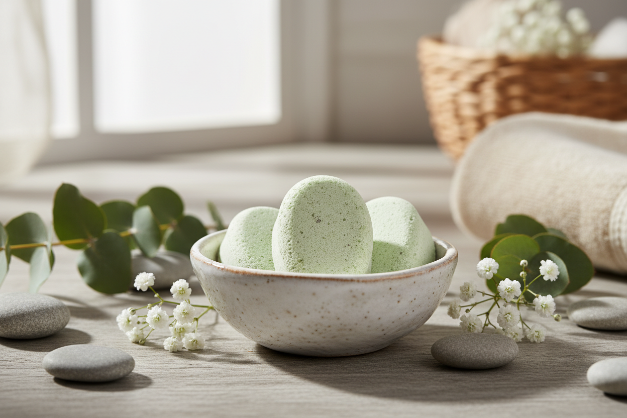 Shower Steamers in Ceramic Dish