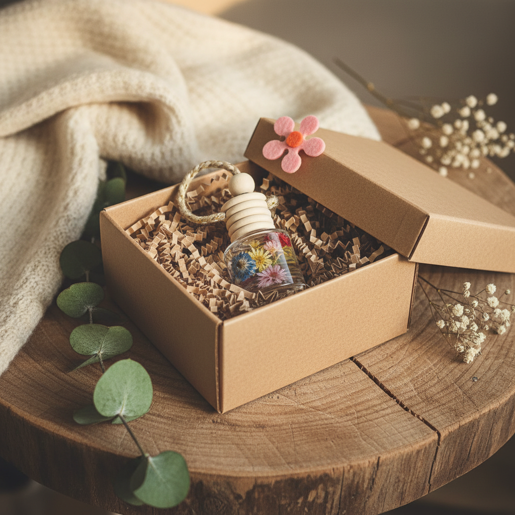 Your car diffuser in cozy gift box